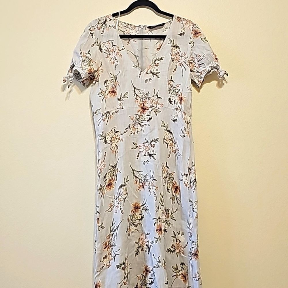 Zara Blue Flower Dress Maxi‎ - medium